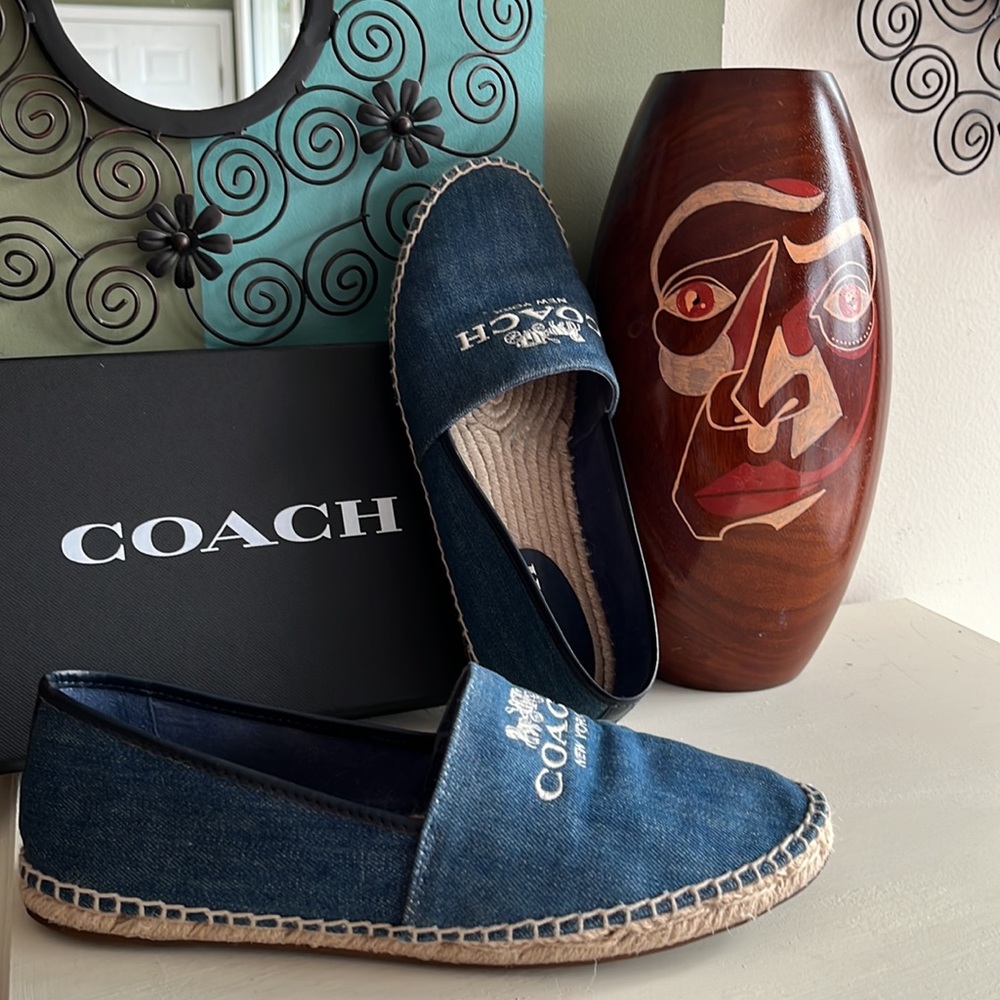 Coach Rhoda espadrille Denim shoes size 8.5